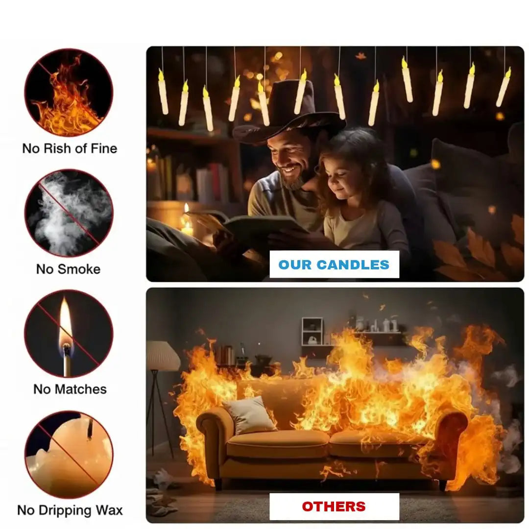 Harry Potter Magic Candle with Wizard Wand - 12 Pcs